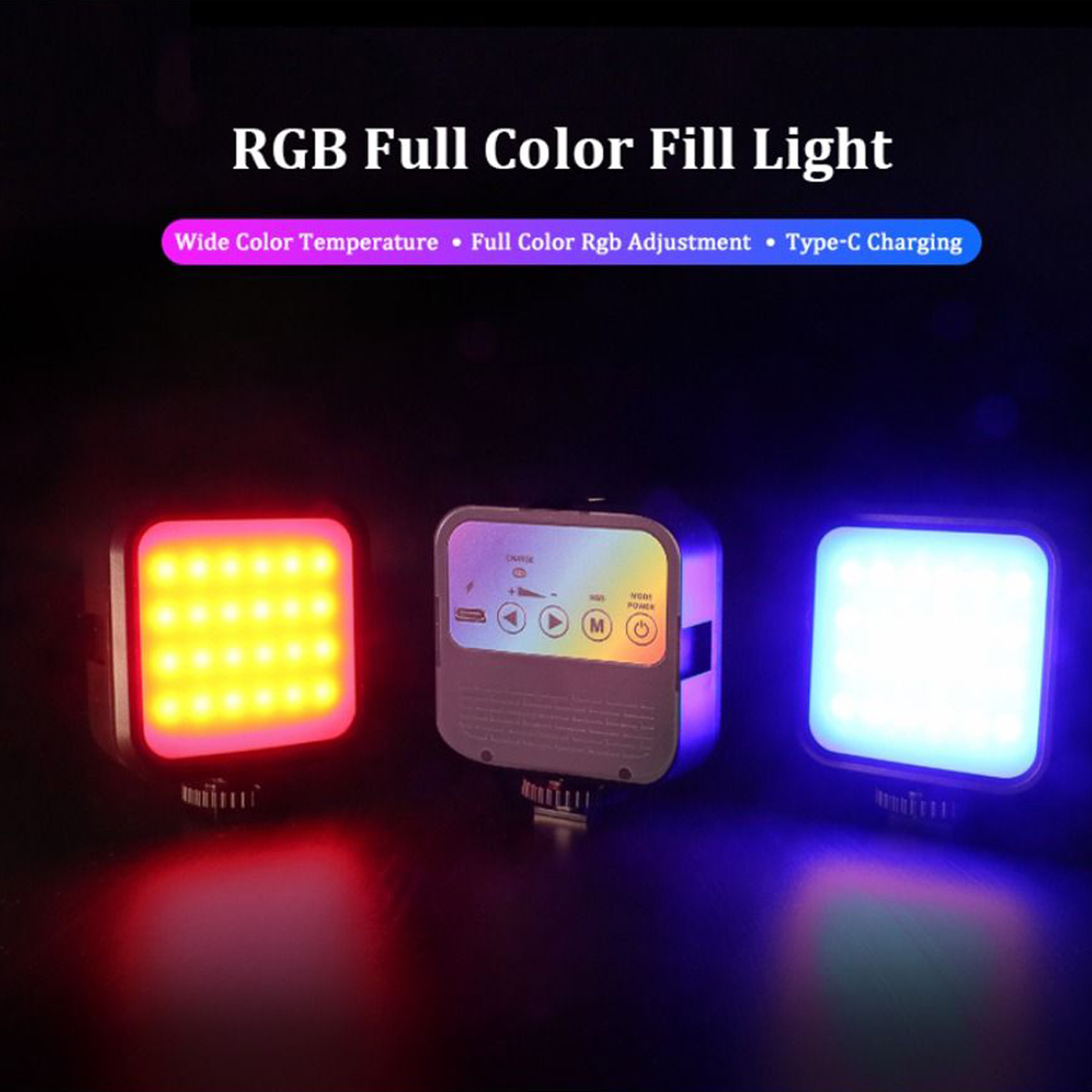WL-R1 Mini RGB LED Video Light – Rechargeable Portable Fill Light with Clip